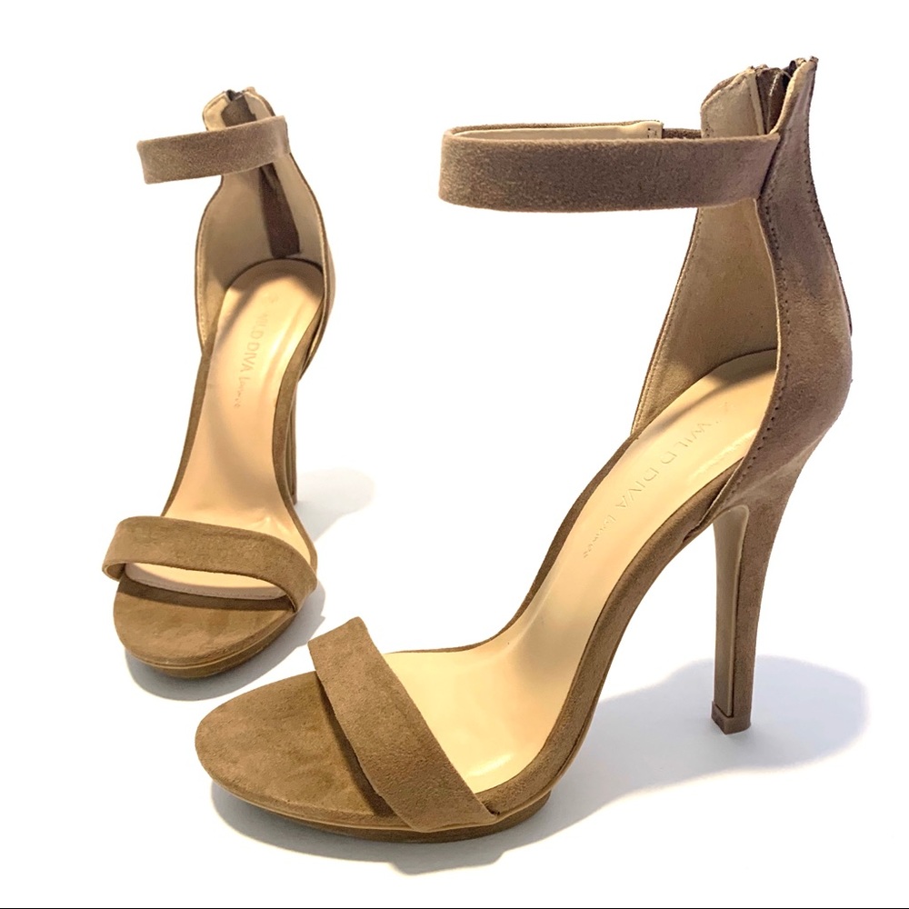 Wild Diva Ankle Strap Stiletto Heels Size 6.5